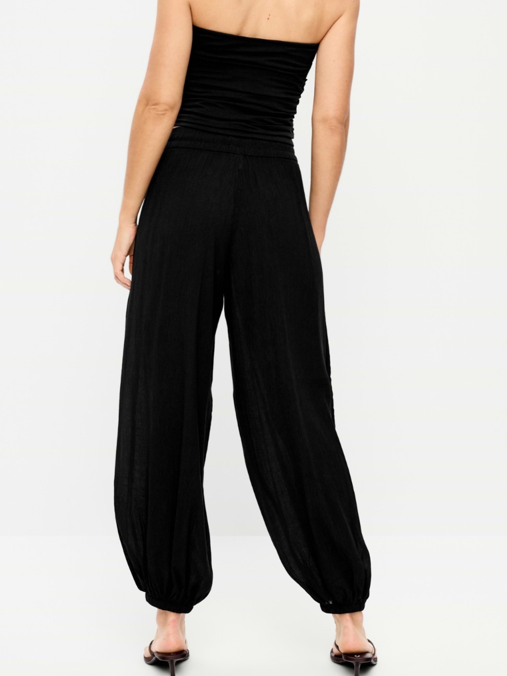 NWT- Old Navy - LP. sheer crinkle harem balloon pant - Picture 2 of 8